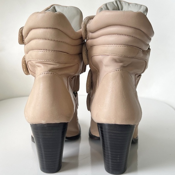 Plomo Tan Soft Taupe Leather Shooties Booties Rare Size 8 - 8.5 /  EU 39 - Picture 4 of 15